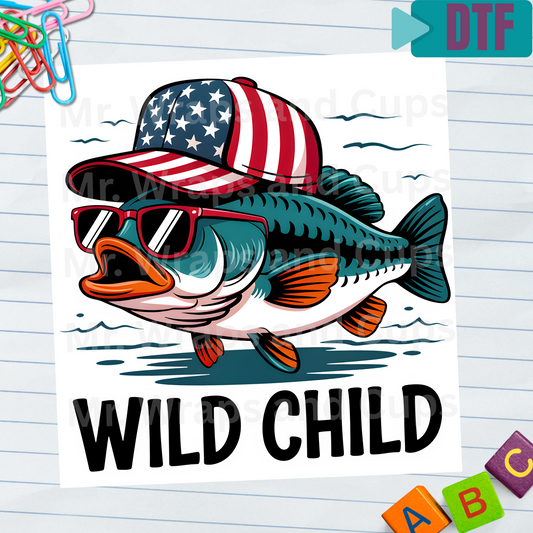 P 024 DTF American Wild Child Fish