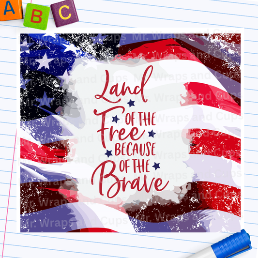 P 035 Land of the Free 20oz Wrap