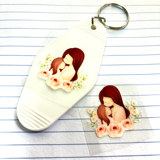 050 Mom and Daughter Motel Keychain Decal