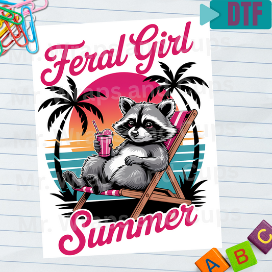 P 052 DTF Feral Girl Summer