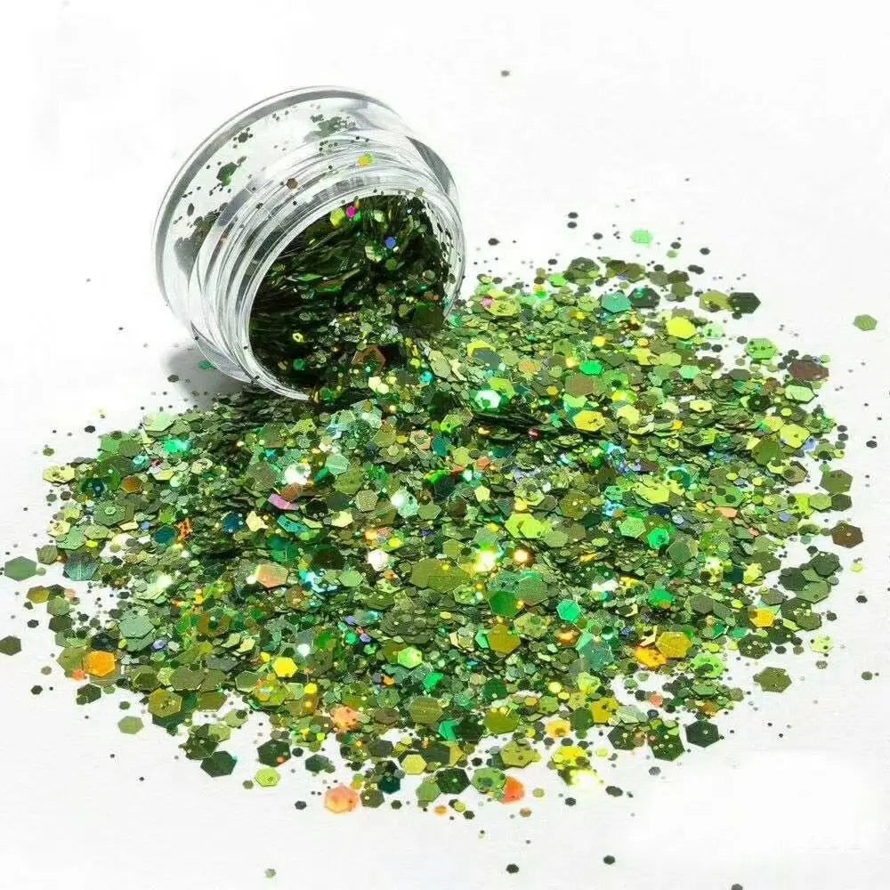 Lime Chunky Holographic Mix Glitter