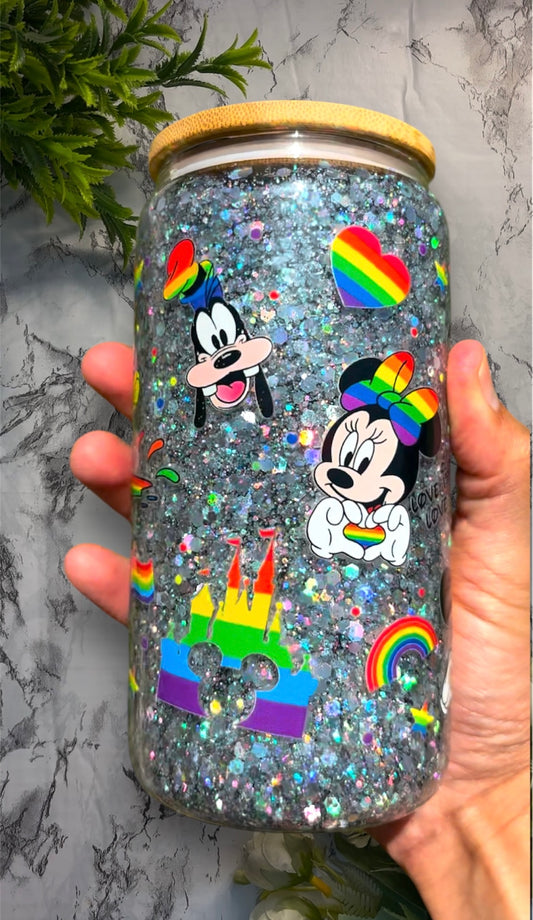 Pride Mouse Snow Globe Cup (RTS)