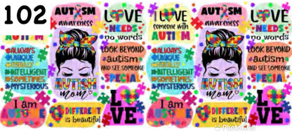 102 Love Someone w/ Autism UV DTF Wrap