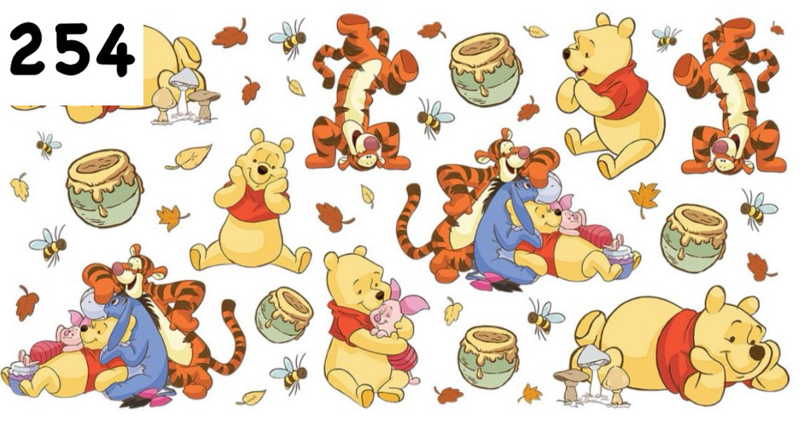 254 Pooh & Friends UV DTF Wrap