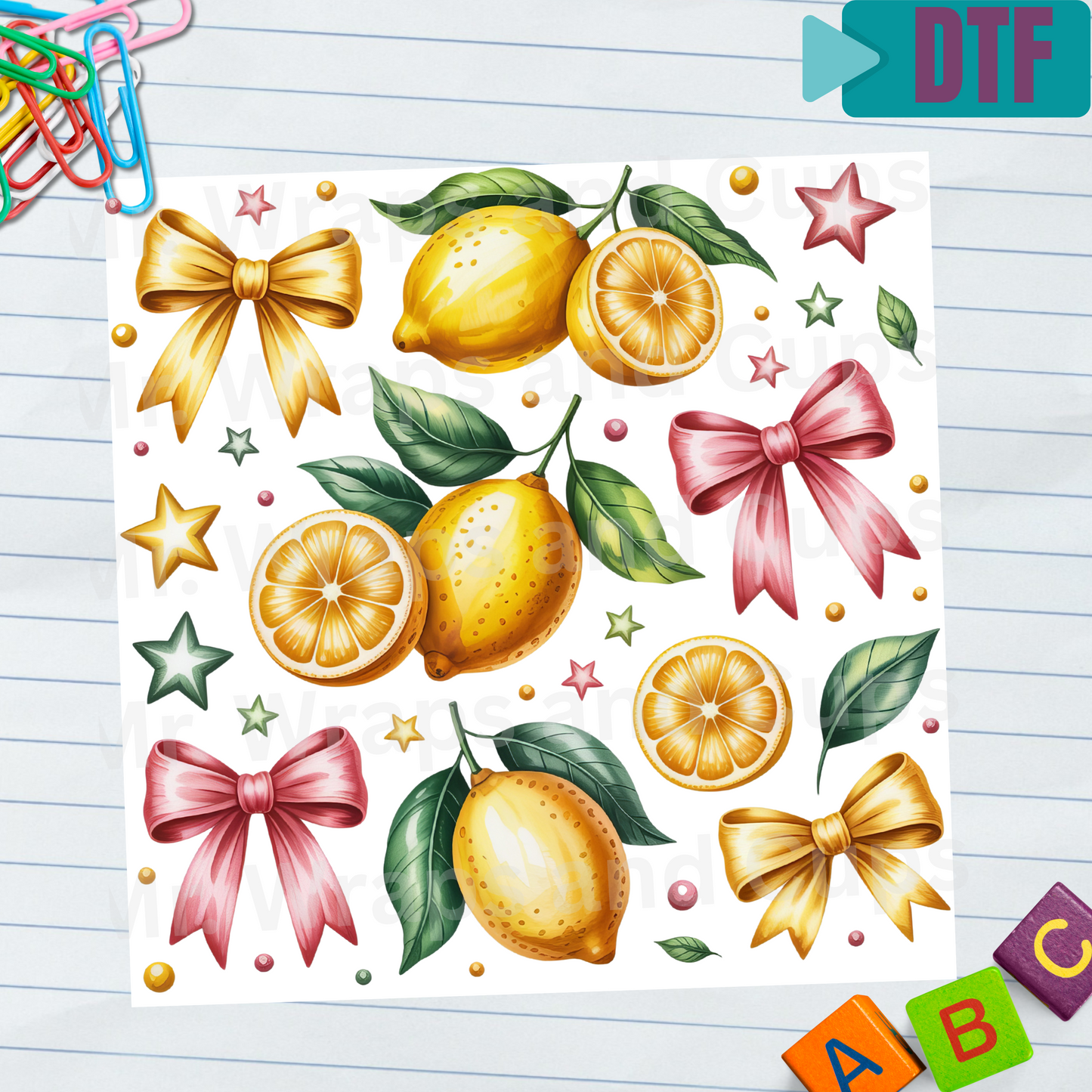 P 062 DTF Lemons and Bows