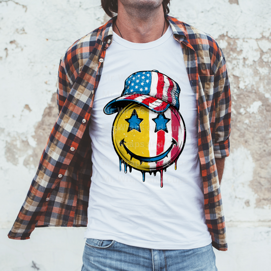 RTS American Happy Emoji Shirt