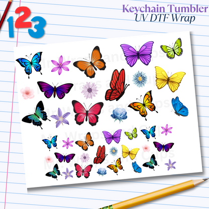 Mini 002 Butterfly UV DTF Wrap