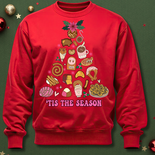 RTS- Tis The Season  Christmas Snack Tree Crewneck
