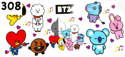 308 BT21 UV DTF Wrap