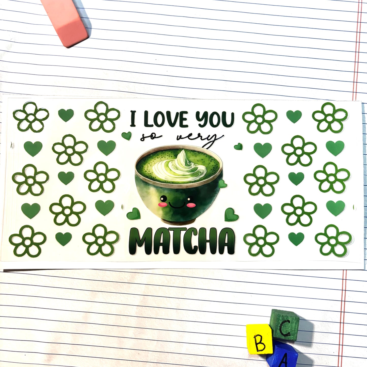 477 Matcha Love Valentines 16oz Wrap