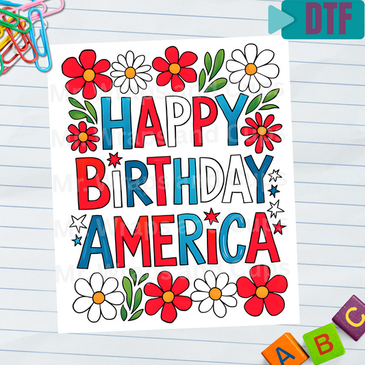 P 011 DTF Happy Birthday America