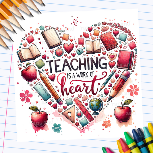 P 002 Decal Teaching is a Work of Heart