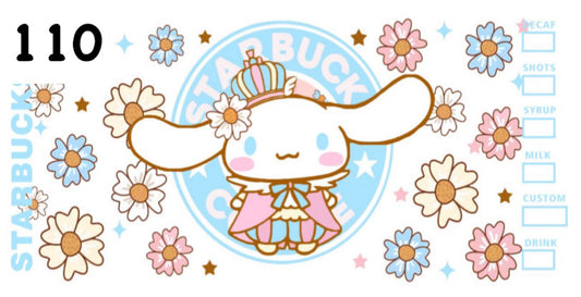 110 Cinnamoroll Coffee UV DTF Wrap