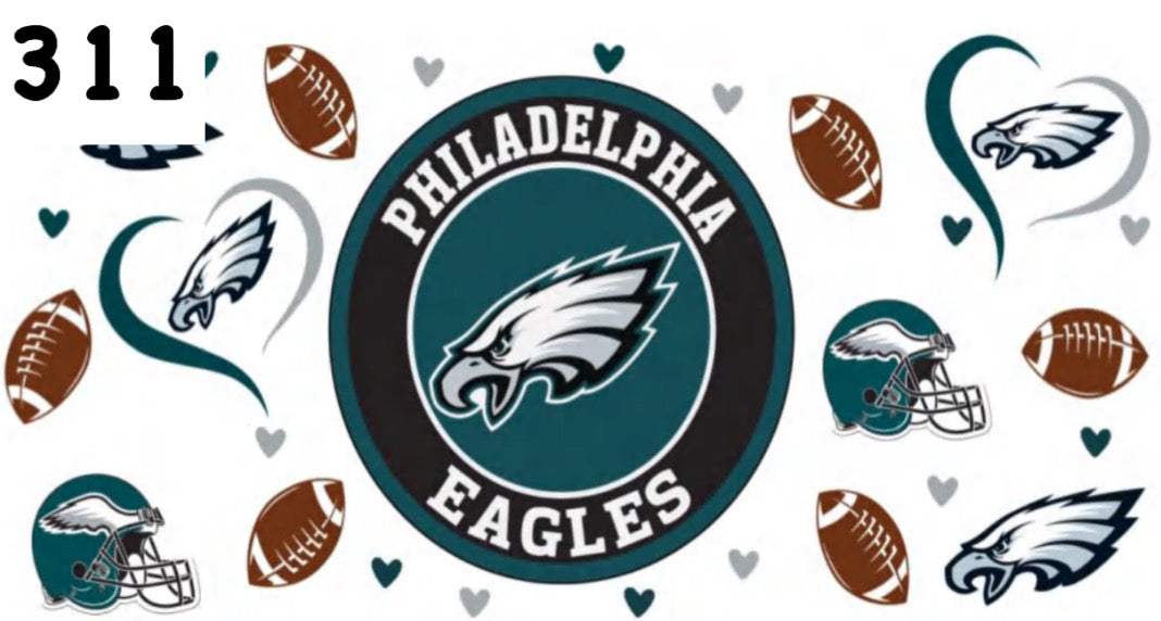 311 Philadelphia Eagles Football UV DTF Wrap