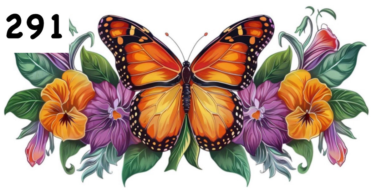 291 Monarch Butterfly UV DTF Wrap