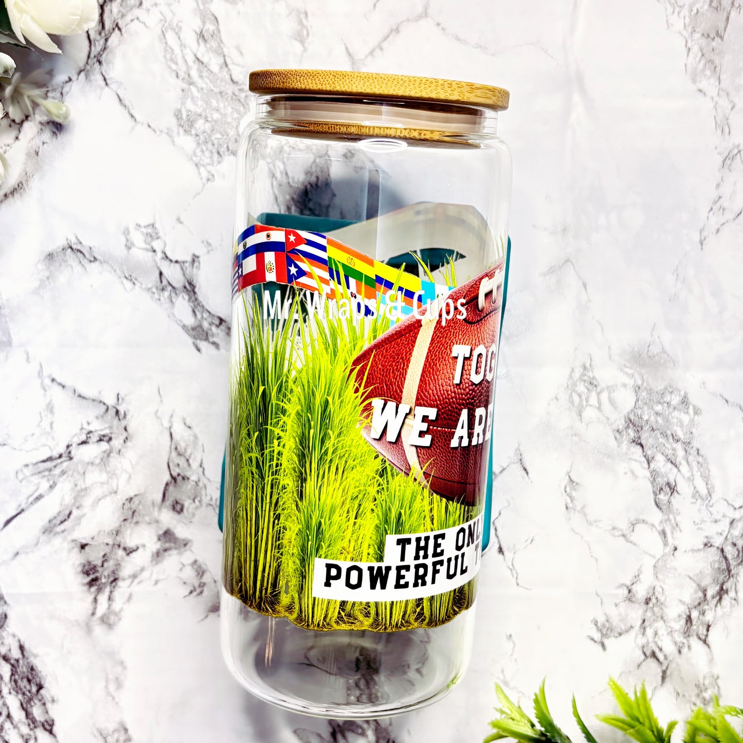 RTS-Together, We Are America 20oz Glass Tumbler