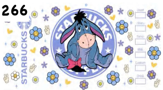 266 Eeyore Coffee UV DTF Wrap