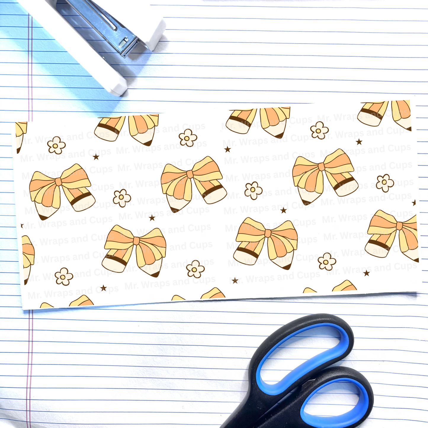 P 623 Pencils and Bows 16oz Wrap (Exclusive)