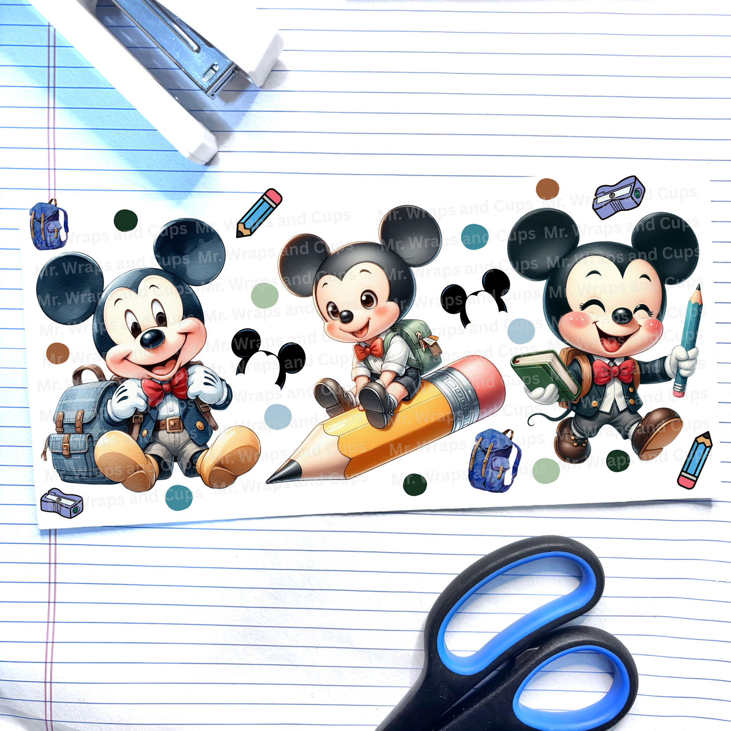 P 629 Boy Mouse School 16oz Wrap (Exclusive)