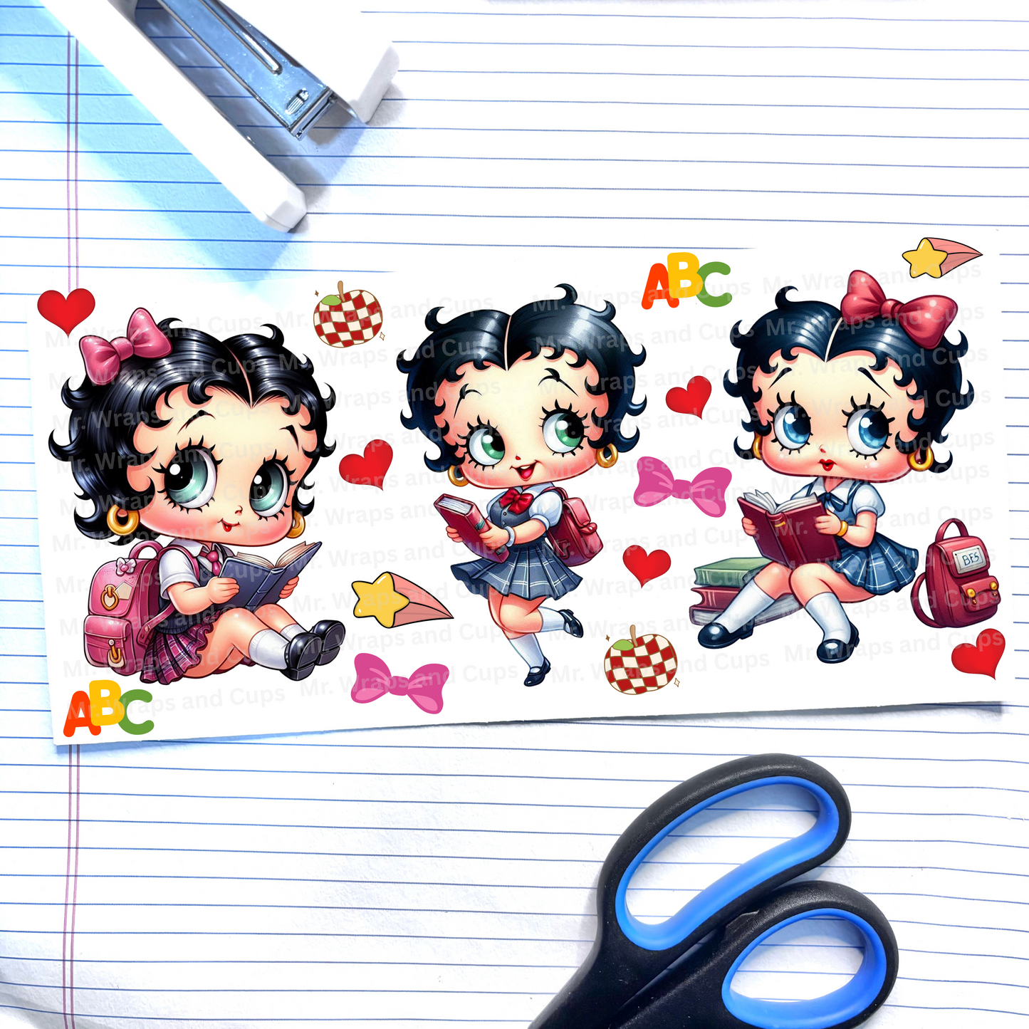P 637 Betty Boop School 16oz Wrap (Exclusive)