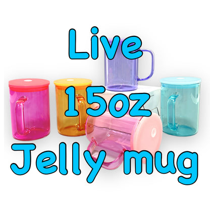 LIVE-15oz Jelly Glass Mug