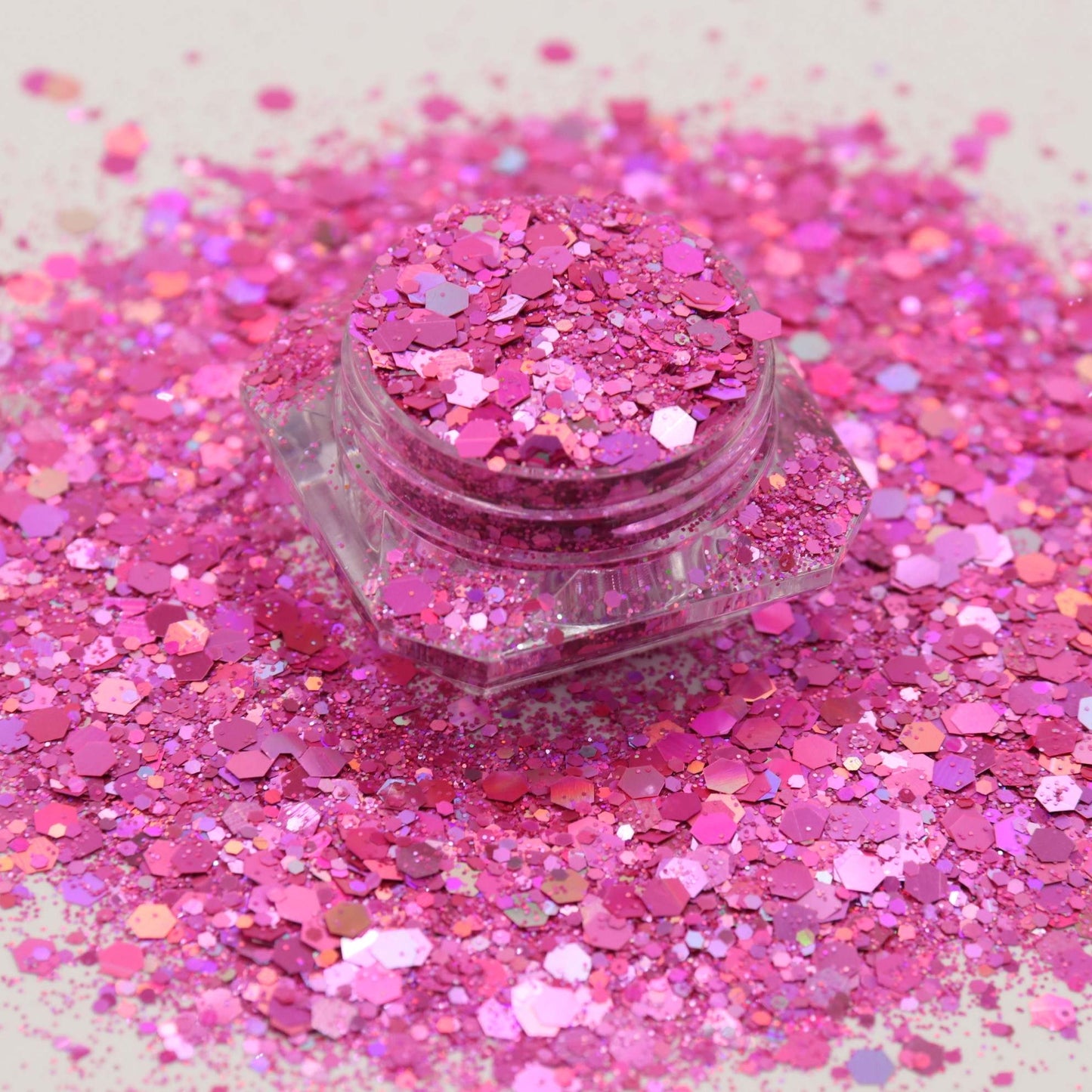 Pink Eraser Holographic Chunky Mix Glitter