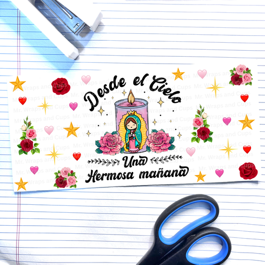 665 Desde el Cielo Virgin Mary Candle 16oz Wrap (EXCLUSIVE)