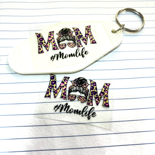 051 Mom Life Motel Keychain Decal