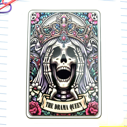 420-C The Drama Queen Card Halloween Decal