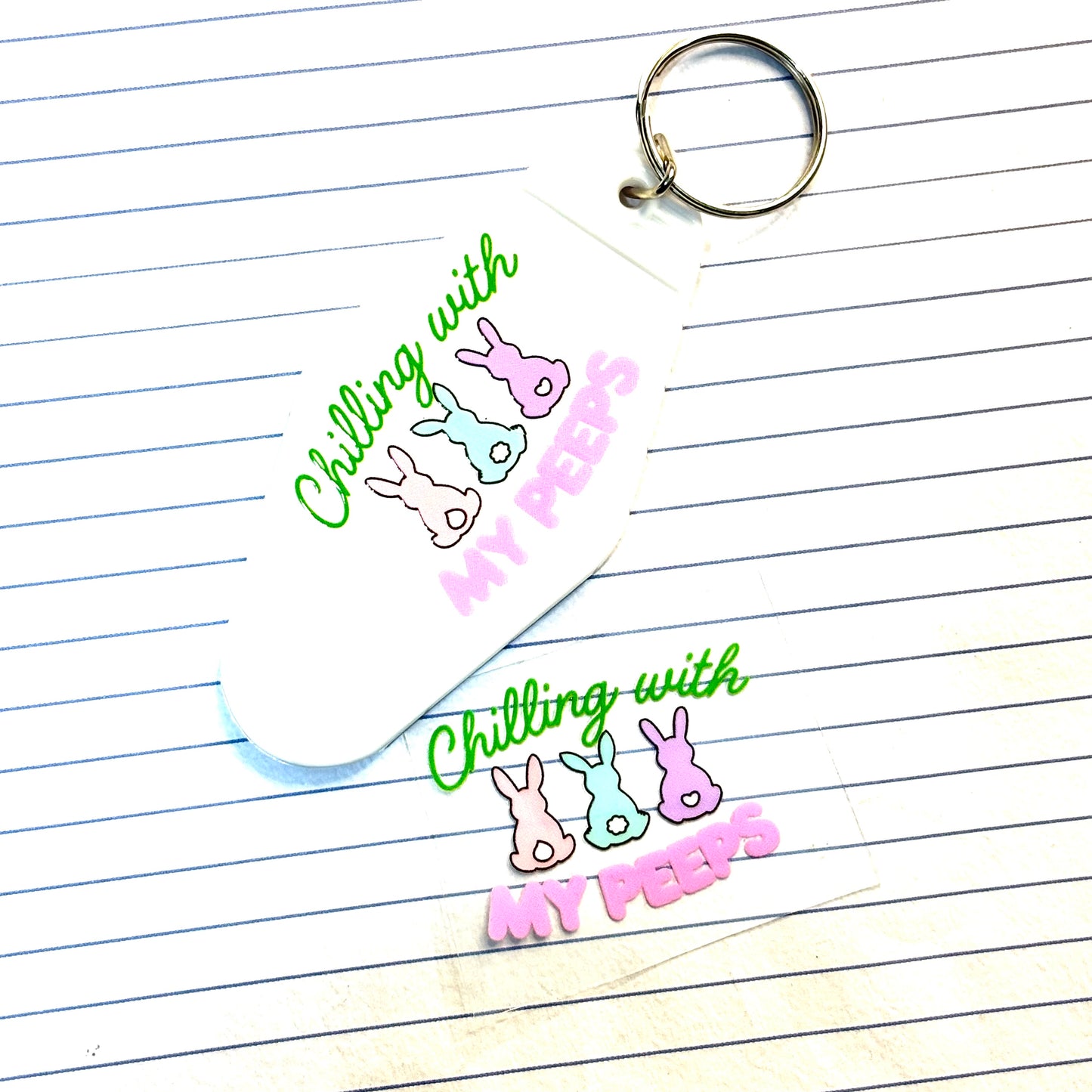 043 Chilling With My Peeps Motel Keychain Decal