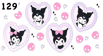 129 Kuromi Hearts UV DTF Wrap