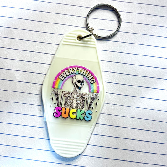 013 Everything Sucks Keychain Decal