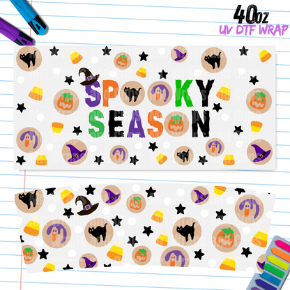 P 004 Spooky Cookie Season 40oz UV DTF Wrap