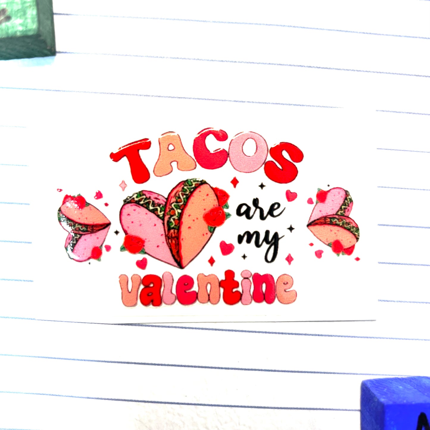 009 Tacos Valentine Keychain Decal