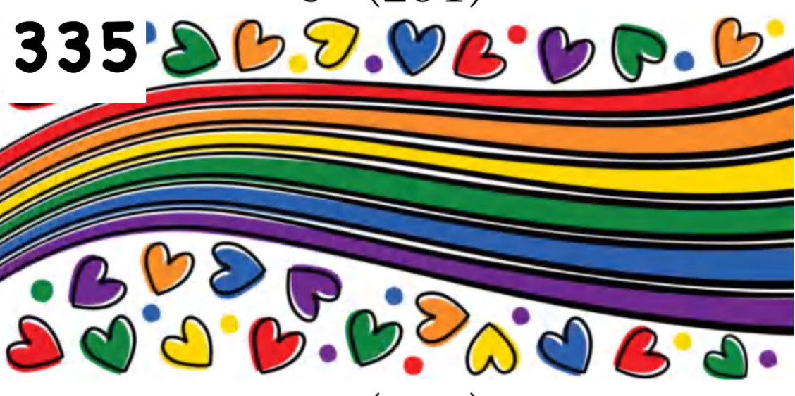 335 Pride Rainbow Hearts UV DTF Wrap