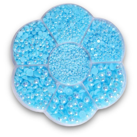 Aquamarine Half Pearl Set
