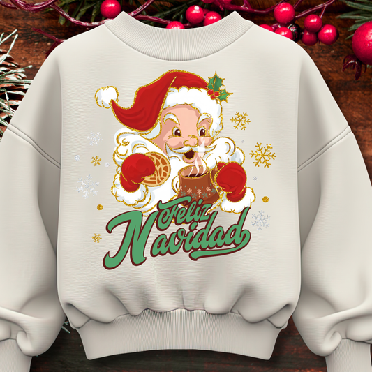 RTS- Feliz Navidad Santa Christmas Crewneck