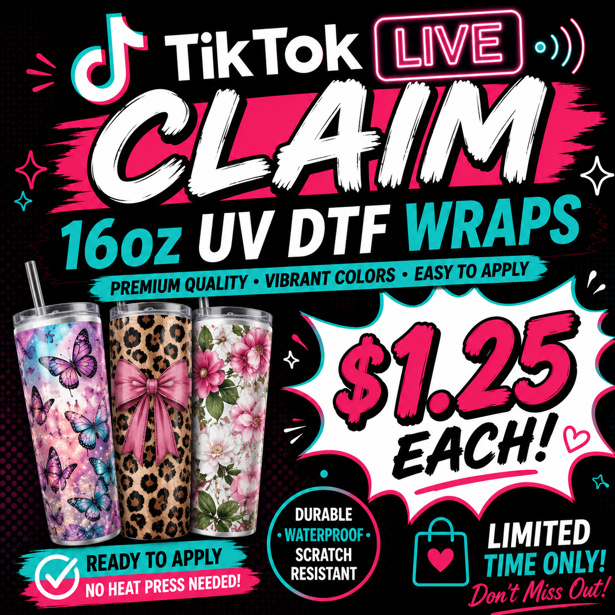 16ov UV DTF Live Claim