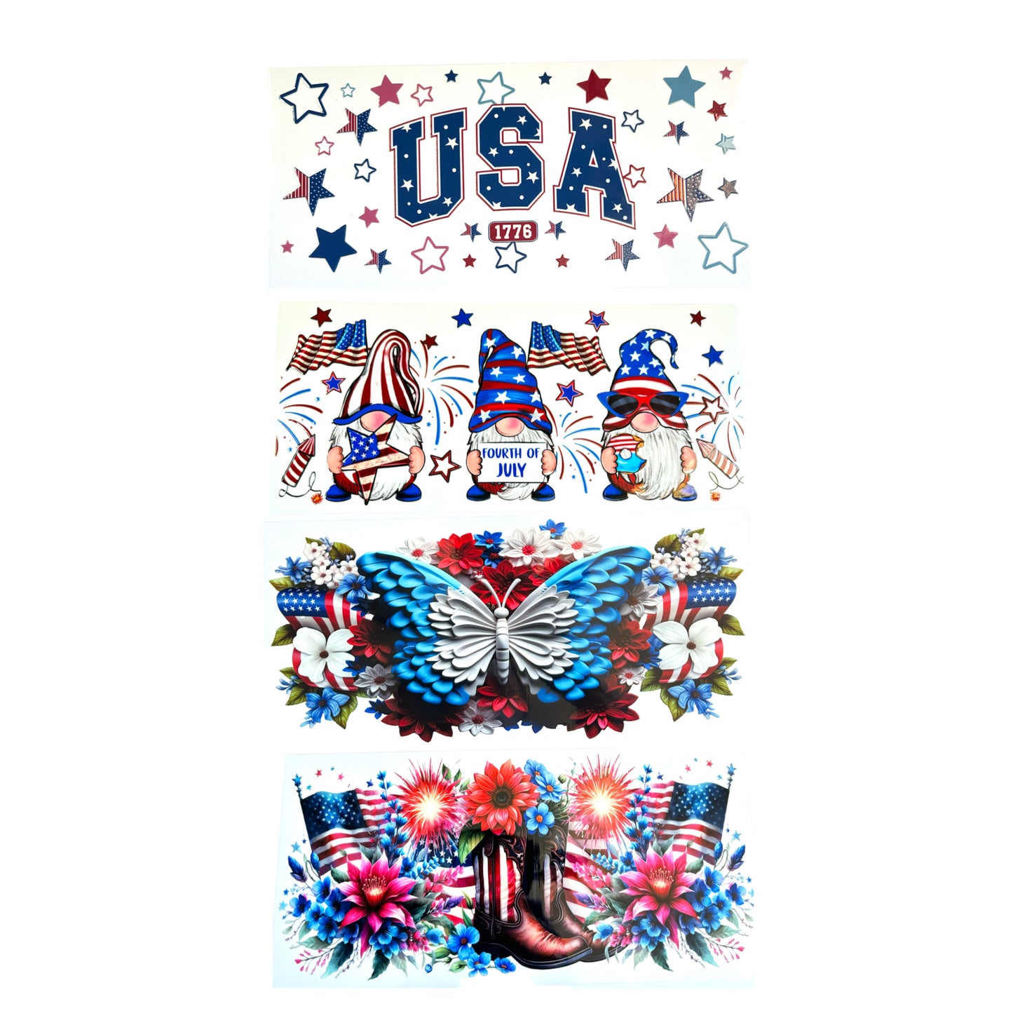 USA 4th of July UV DTF Bundle