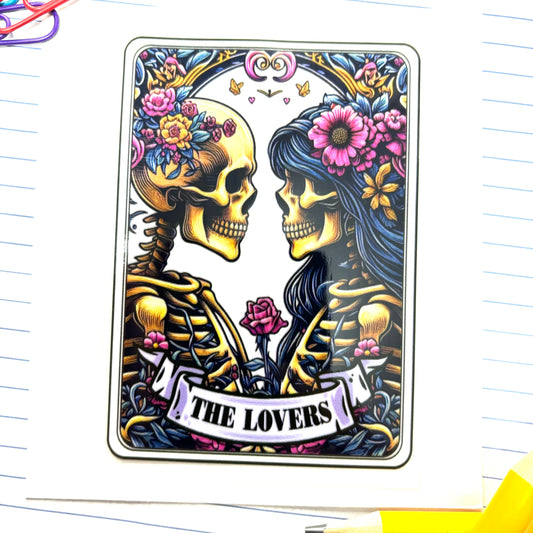 417-B The Lovers Card Halloween Decal