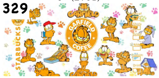 329 Garfield Coffee UV DTF Wrap