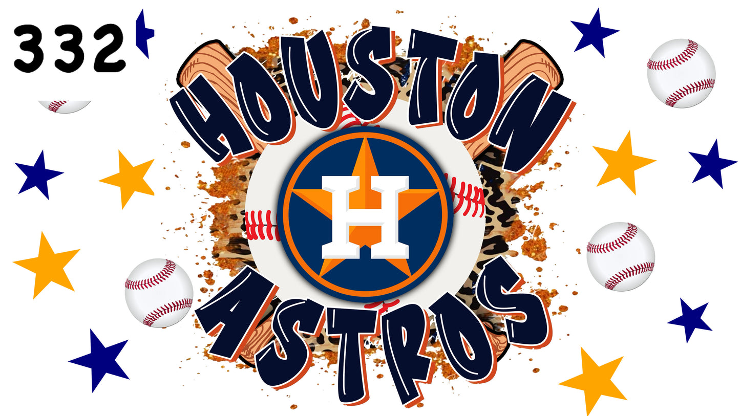 332 Houston Astros Baseball UV DTF Wrap