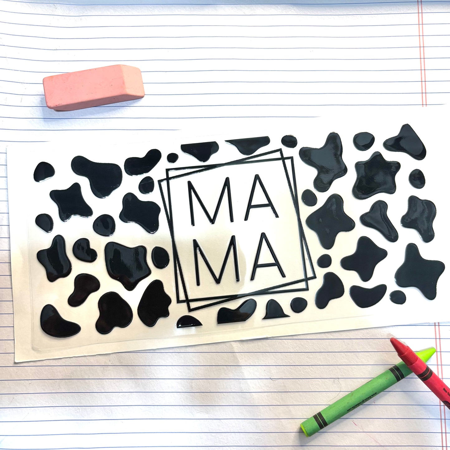 518 Mama Cow Print 16oz Wrap