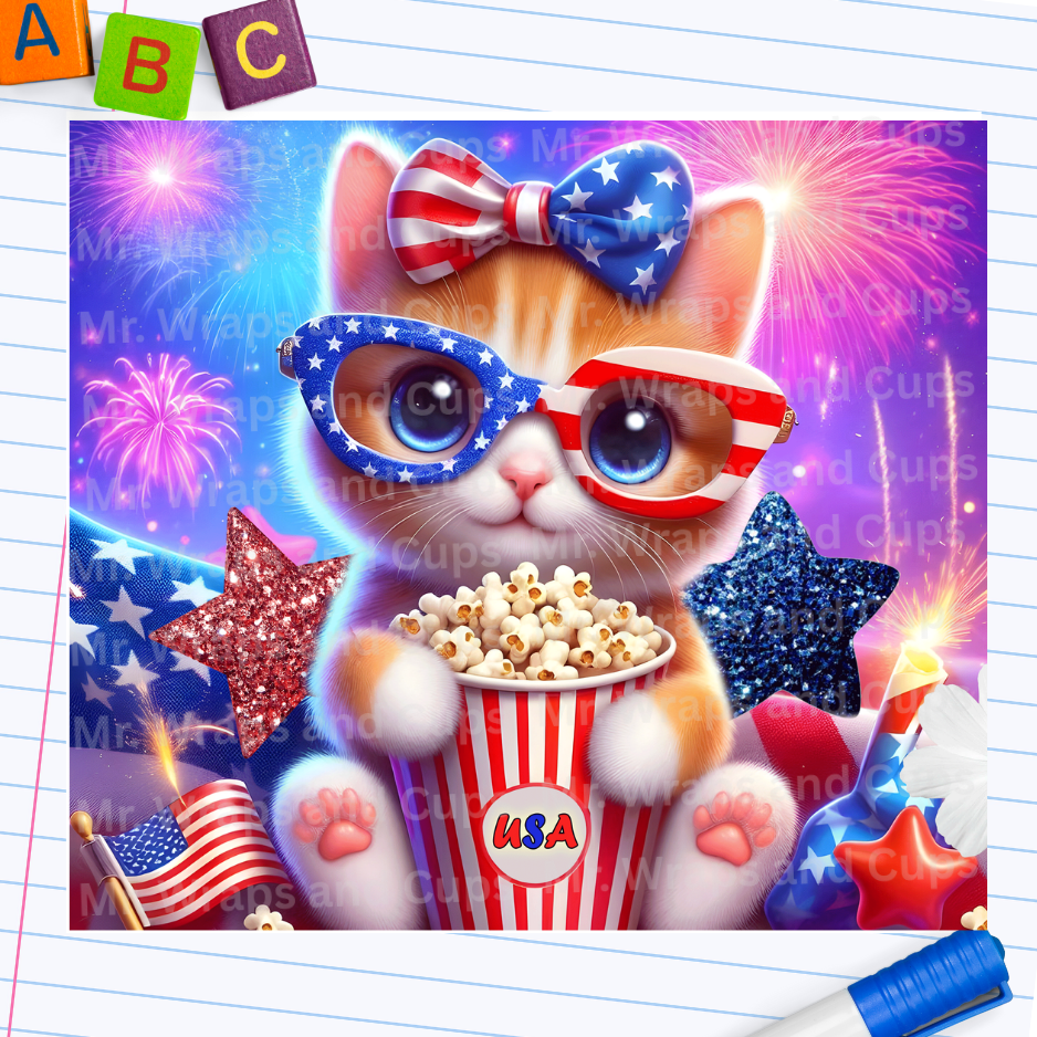 P 033 USA Kitty 20oz Wrap