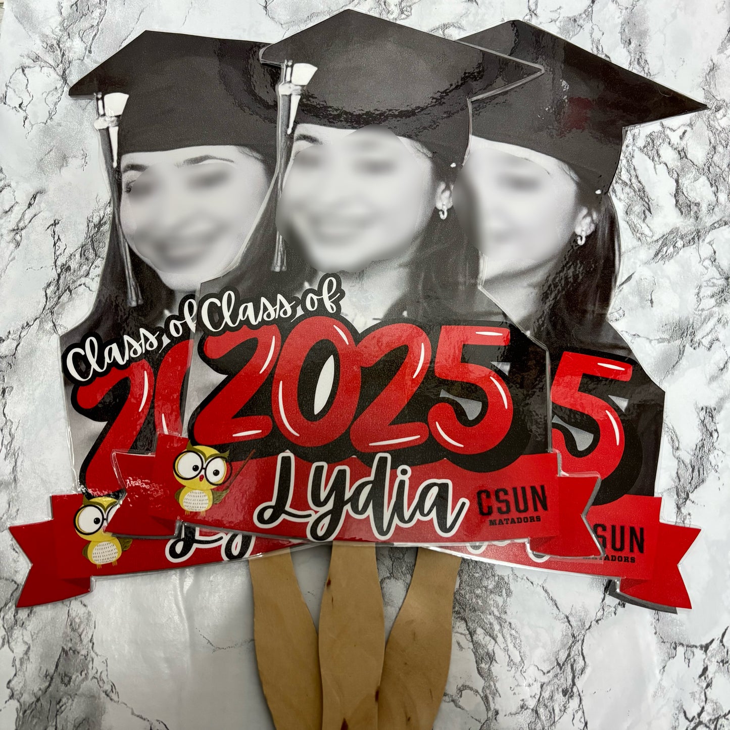 Personalized Graduation Fans