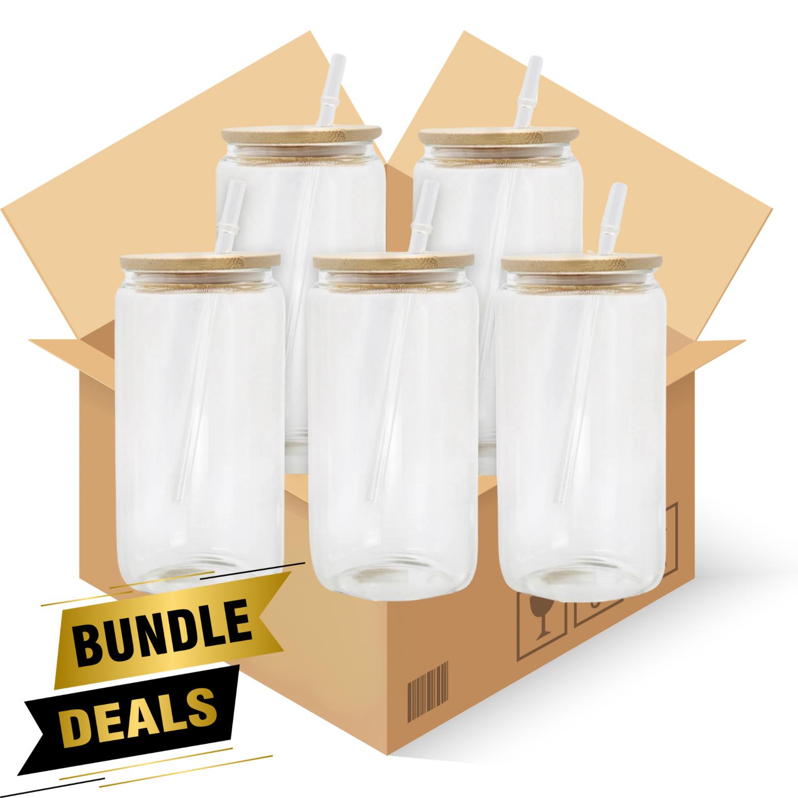 16oz Clear Glass Bundle – Mr. Wraps & Cups