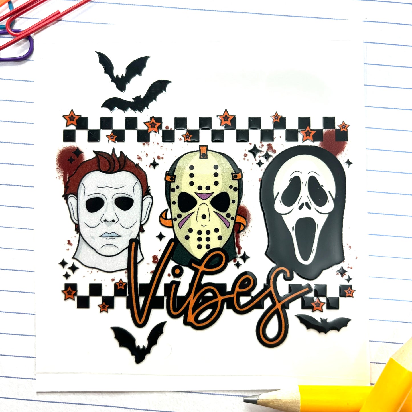 421-B Horror Vibes Halloween Decal