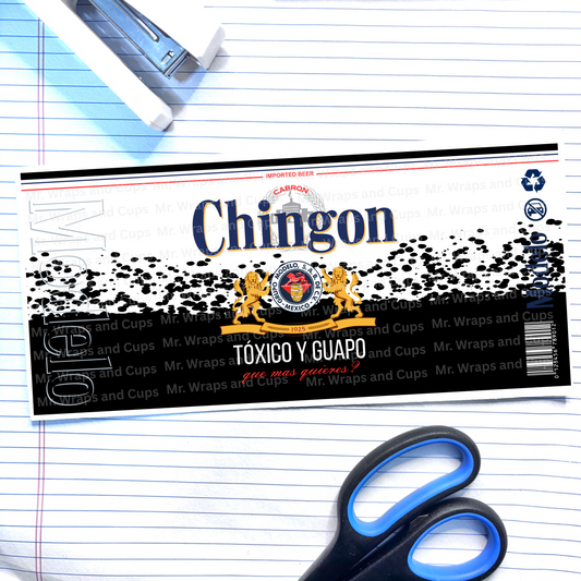 P 663 Chingon Black Beer 16oz Wrap