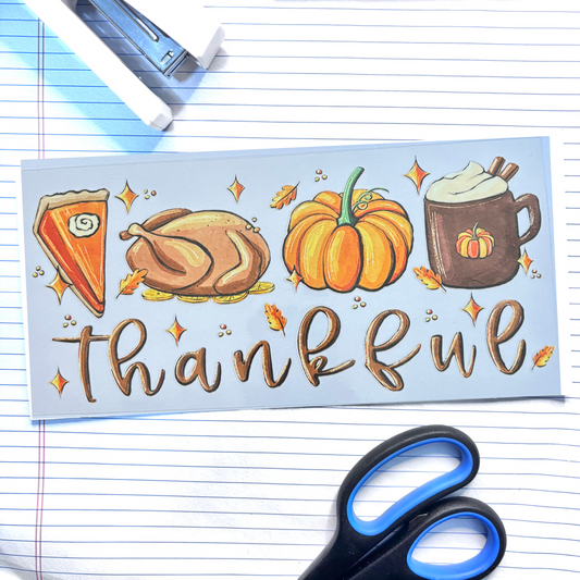 Fall 004 Thankful 16oz uv dtf wrap