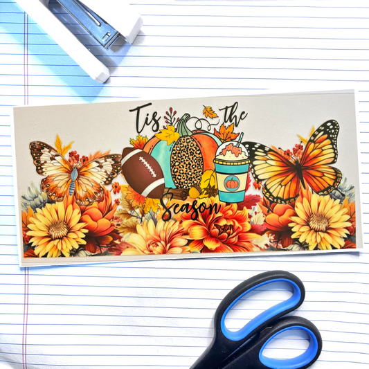 Fall 022 Tis The Season 16oz uv dtf wrap